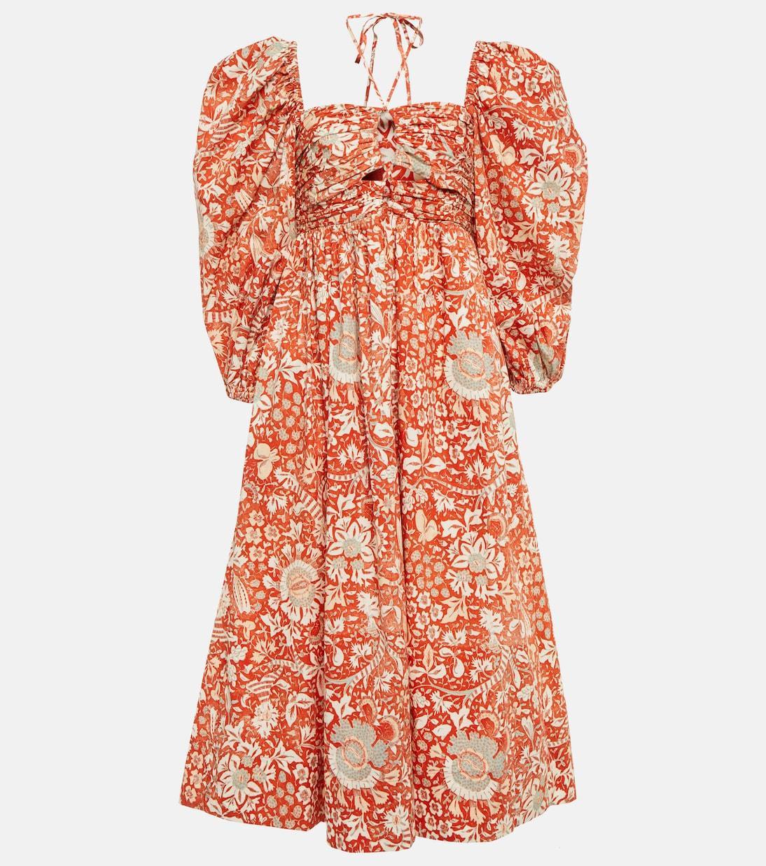 【Ulla Johnson】 Alessaプリントコットンミディドレス