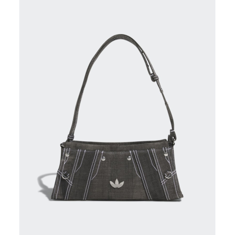★adidas★ denim shoulder bag black