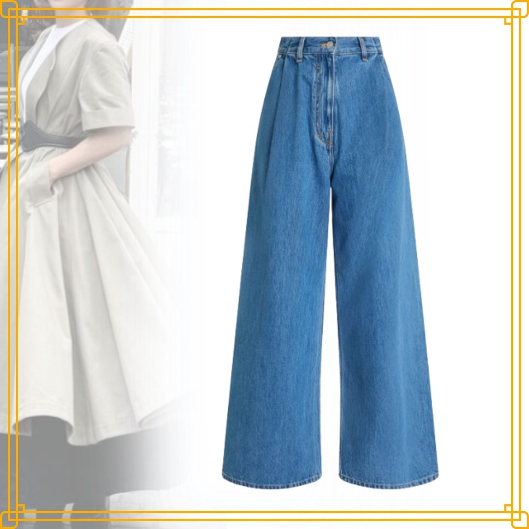 ◆完売前に◆【GIVENCHY】タック入り ワイドレッグジーンズ