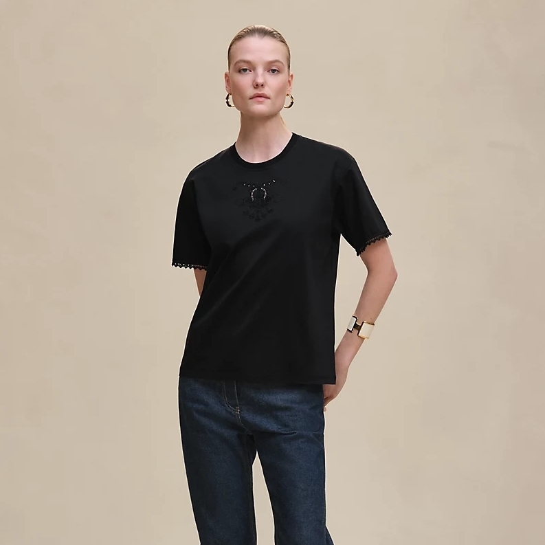 【シンプルな形とカラーがポイント】HERMES Tシャツ《Palefroi》