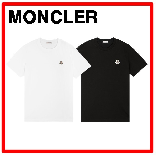 ★韓国の人気★【MONCLER】★ロゴ パッチ 半袖 Tシャツ 3枚入★
