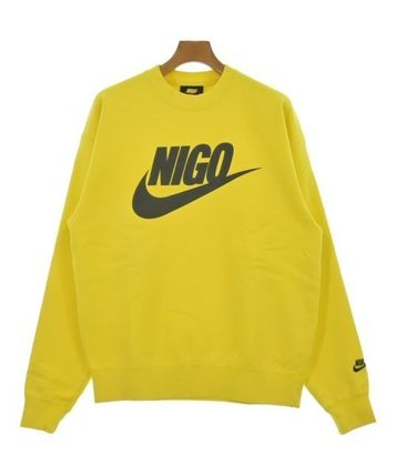 02年製 NIKE Logo Sweatshirt 黄 XL 00s ナイキ スウェット
