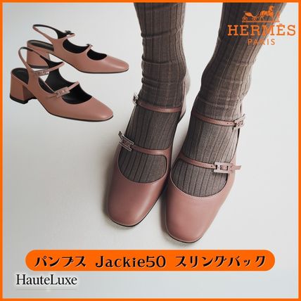 25新作 エルメス パンプス ジャッキー 50 スリングバック HERMES - エルメス 最新作 パンプス 《ジャッキー》 50 サイズ36