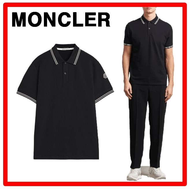 ★韓国の人気★【MONCLER】★ストライプポロシャツ★