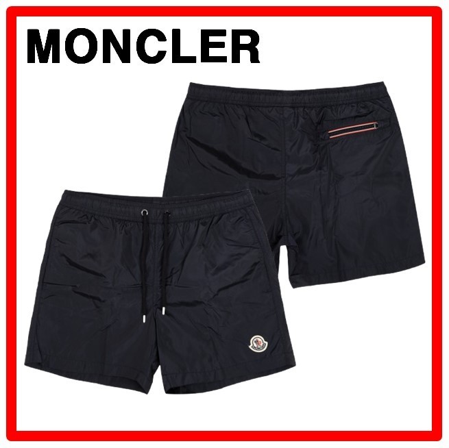 ★【MONCLER】★ロゴパッチ ナイロン スイムショーツ