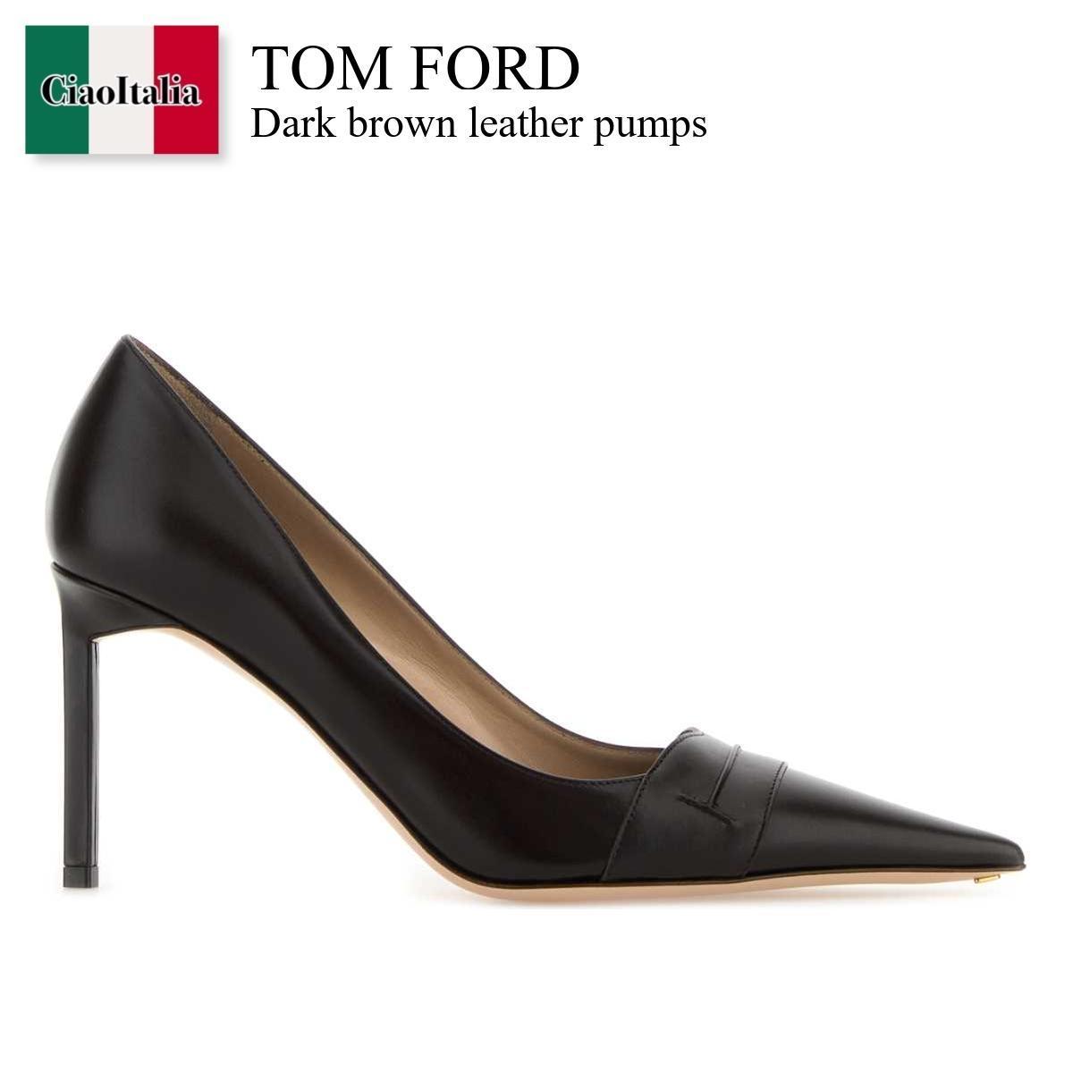 パンプス Tom Ford Dark Brown Leather Pumps