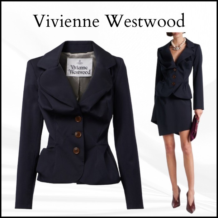 【Vivienne Westwood】 ドレープ ウール ジャケット