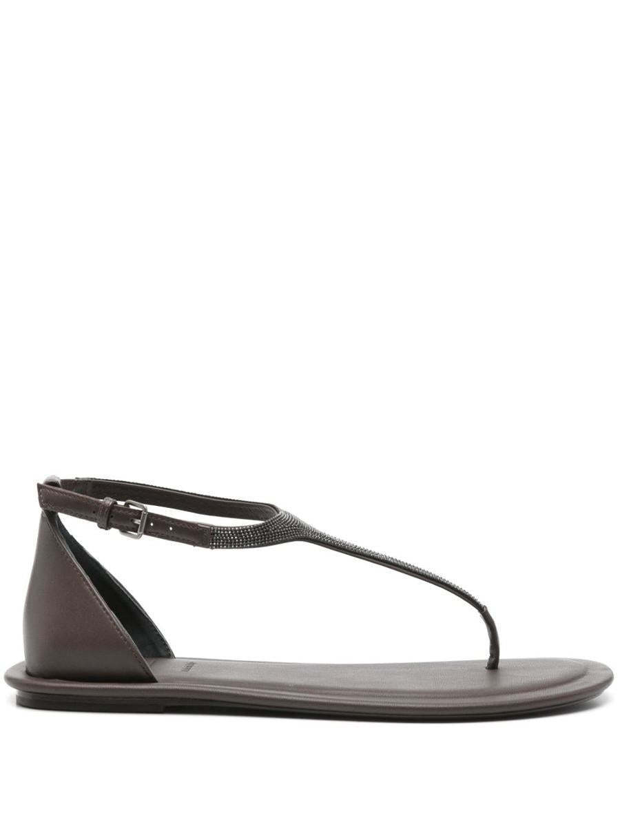 【関税＆送料込み】Brunello Cucinelli Leather Thong Sandals