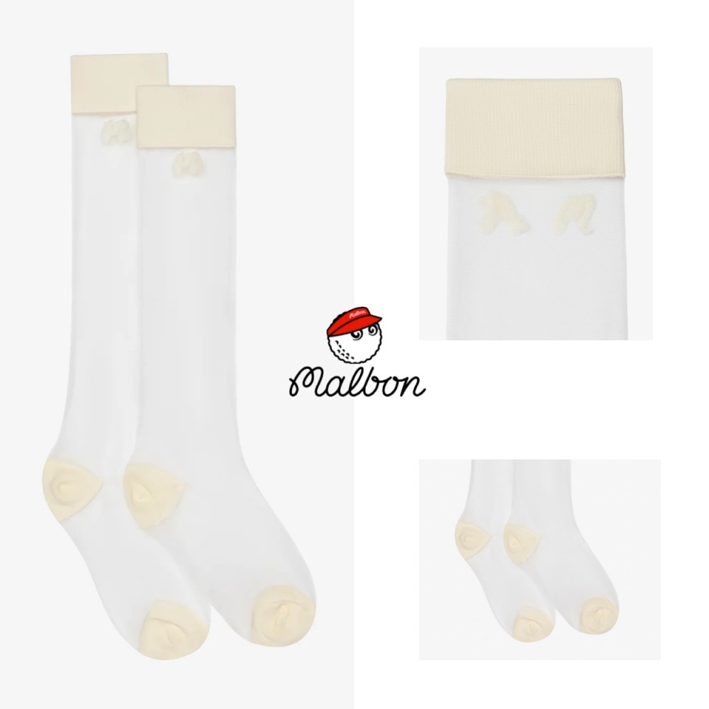 MALBON GOLF : ウィメンズ メッシュ ニーハイソックス