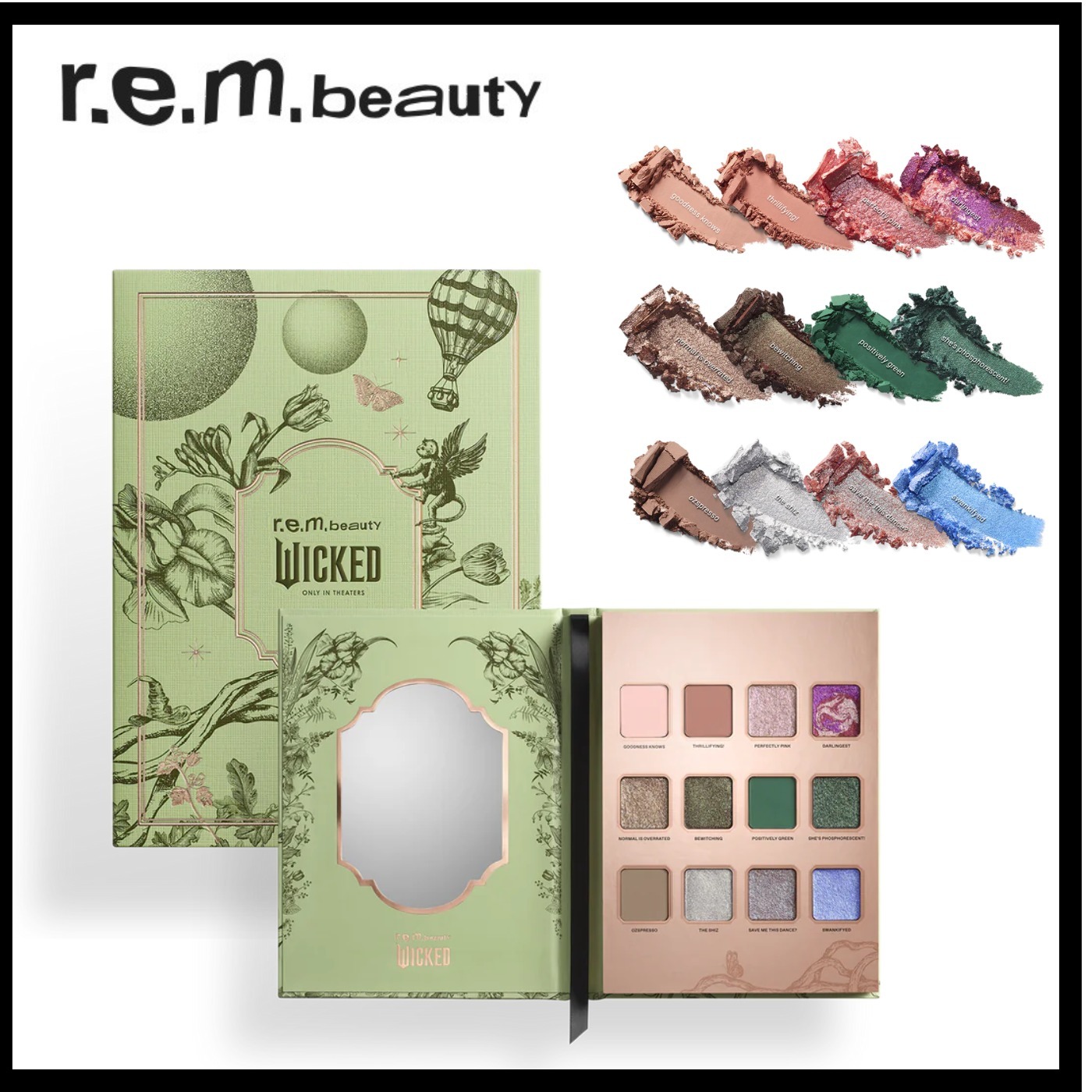 【r.e.m. beauty】Wicked Ozdust アイシャドウパレット 12色