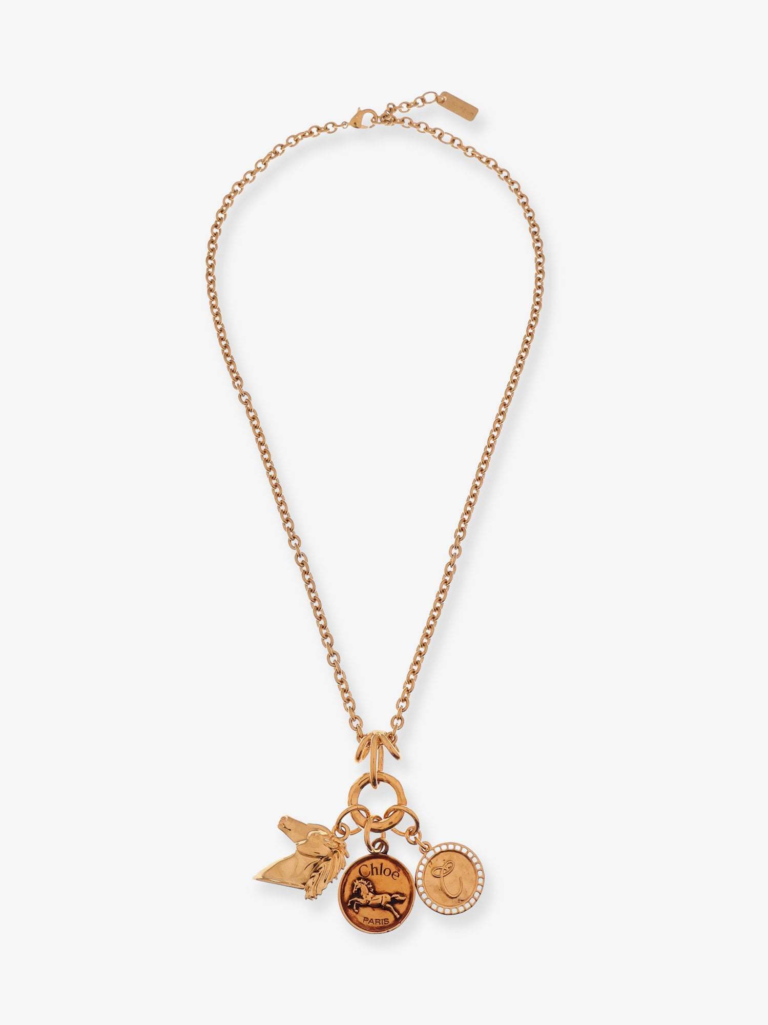 ネックレス・ペンダント CHLOE' Brass necklace with charms