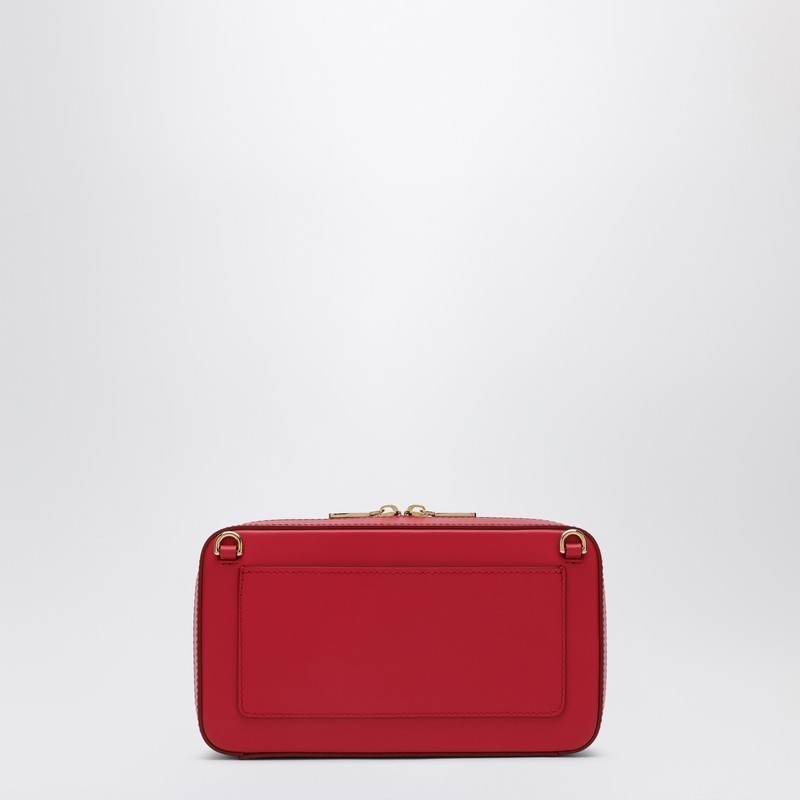 【関税&送料込】Dolce&Gabbana Red Leather Shoulder Bag With