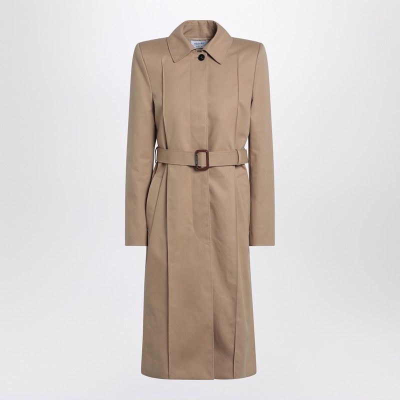 【関税&送料込】Alexander Mcqueen Beige Trench Coat With Bel