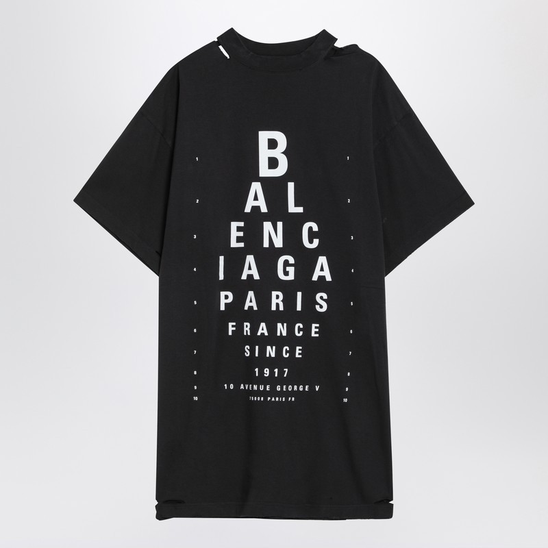 【関税&送料込】Balenciaga Optical Black Oversized T-Shirt