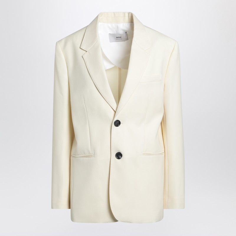 【関税&送料込】Ami Paris Butter-Coloured Wool Jacket