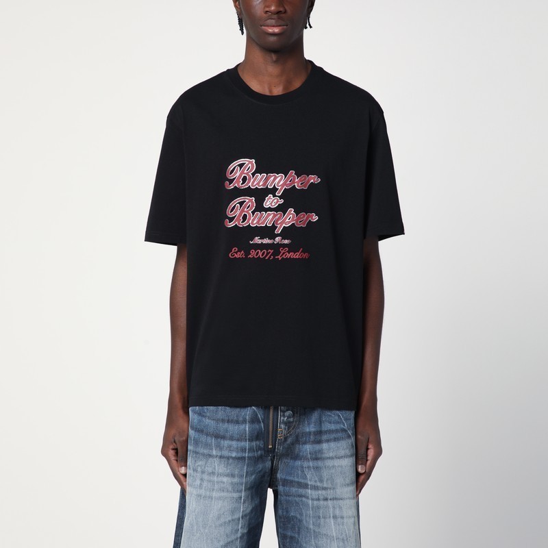 【関税&送料込】Martine Rose Black T-Shirt With Printed Logo