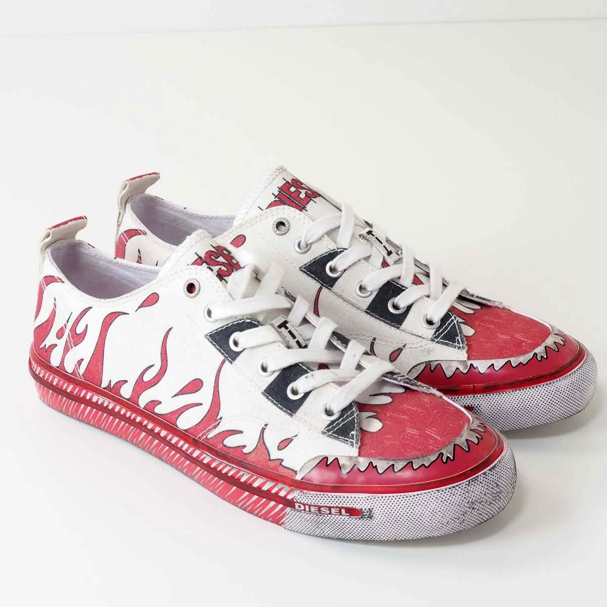 DIESEL S-ATHOS LOW フレイムモチーフ ローカット スニーカー