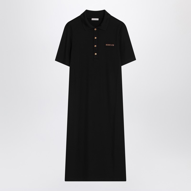 【関税&送料込】Moncler Black Polo Dress With Logo