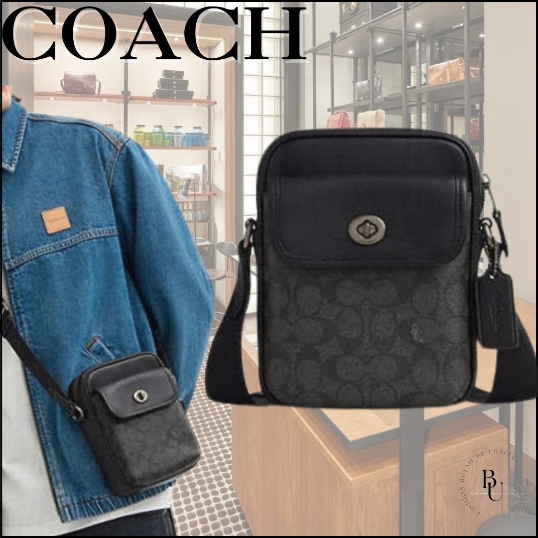 シグネチャー【Coach】ターンロック クロスボディバッグ