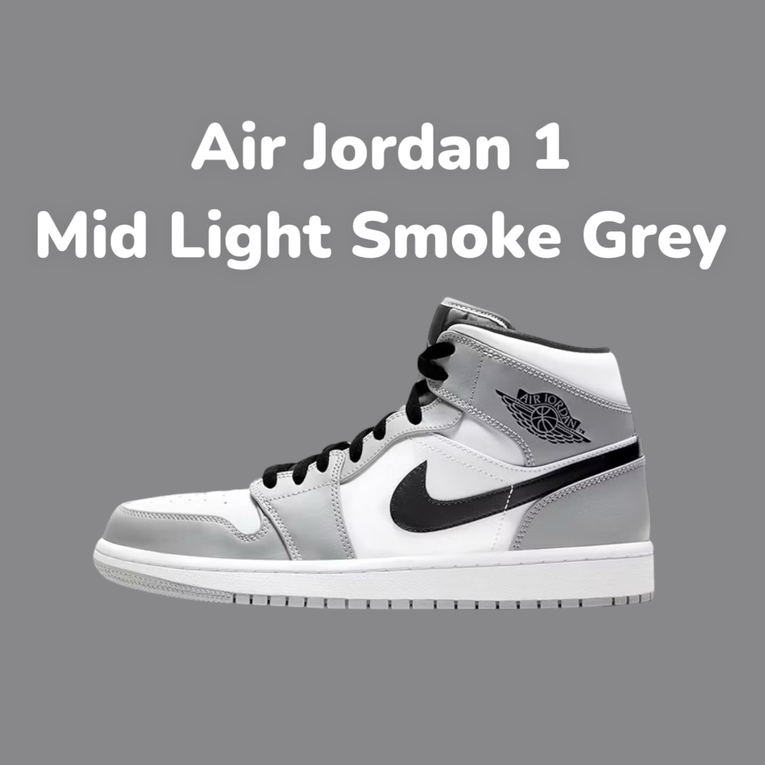 ★Nike 大人気 Air Jordan 1 Mid Light Smoke Grey/送料込