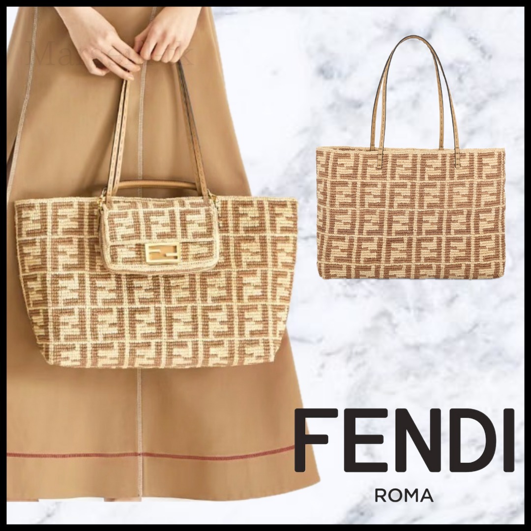 新作★FENDI★ ロール ラージ クロシェ トートバッグ 8BH425AS3B