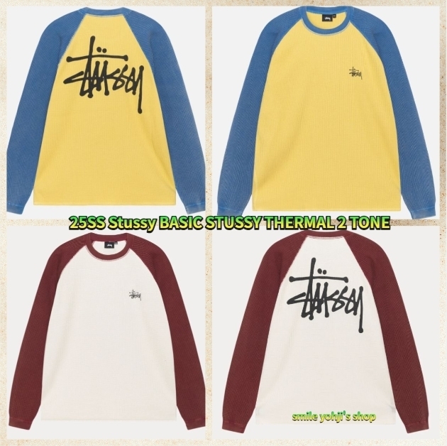★25SS 最新作★Stussy BASIC STUSSY THERMAL 2 TONE