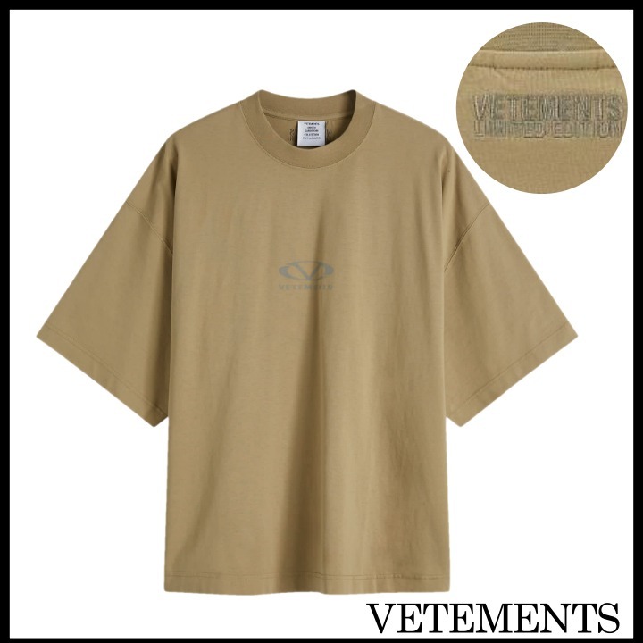 関税送料込◆VETEMENTS ◆オーバルロゴ ボックスTシャツ