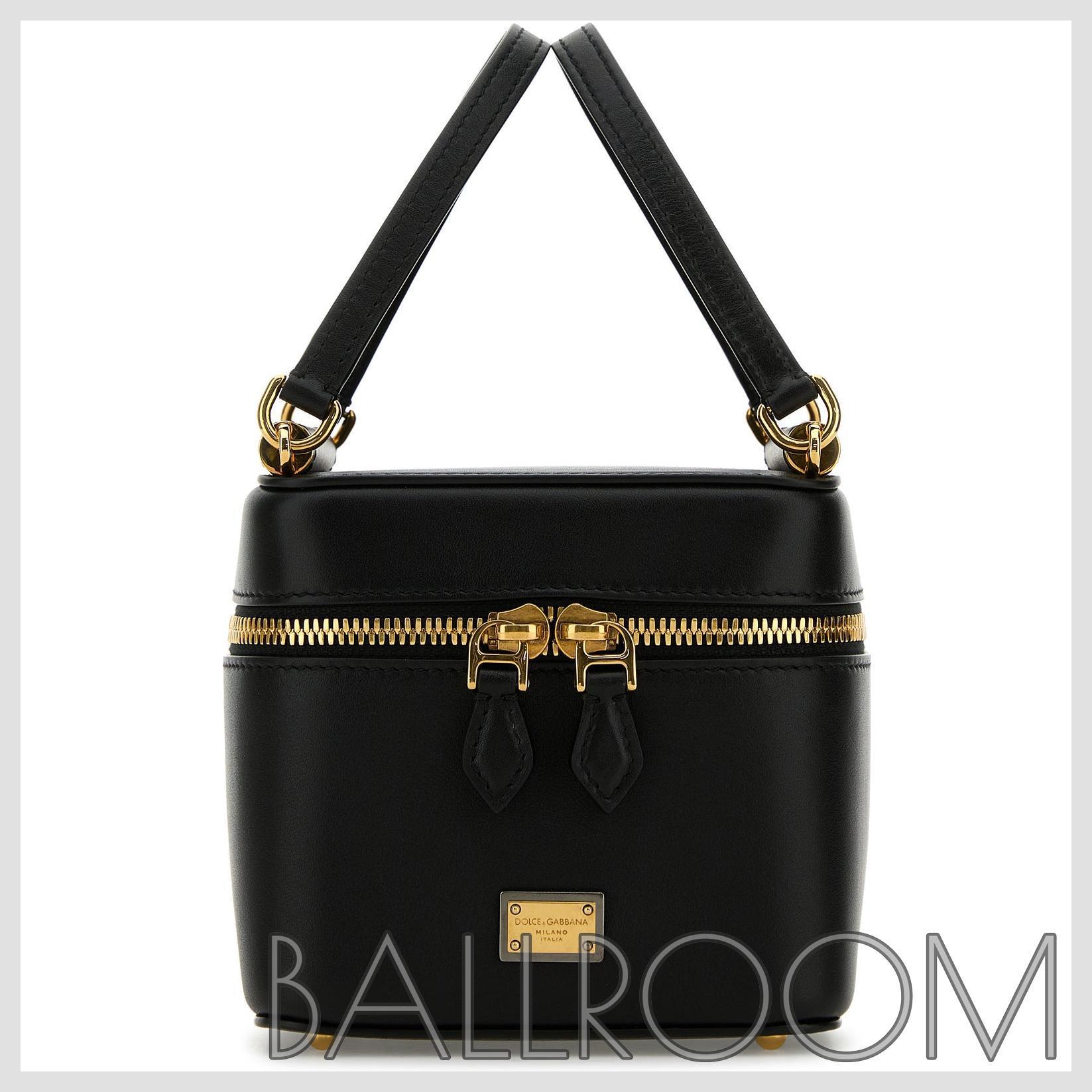 ハンドバッグ DOLCE & GABBANA BLACK LEATHER SICILY CUBE HANDBAG