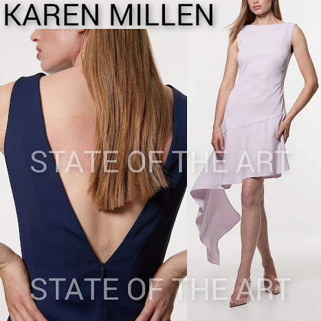 【Karen Millen】オープンバック ヘムディテール ミニドレス