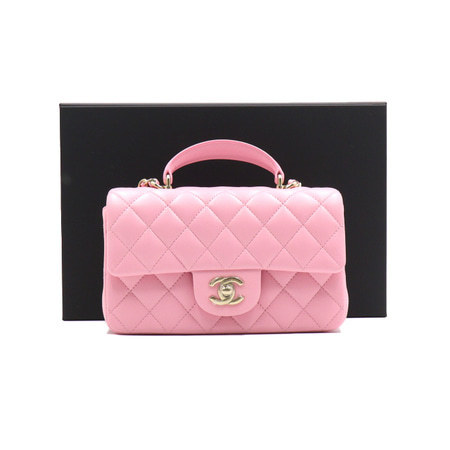 [Chanel] 正規品★25SSミニトップハンドル 金メッキCross Bag