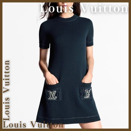 LOUIS VUITTON チュニック ワンピース ネイビー 夏服 36
