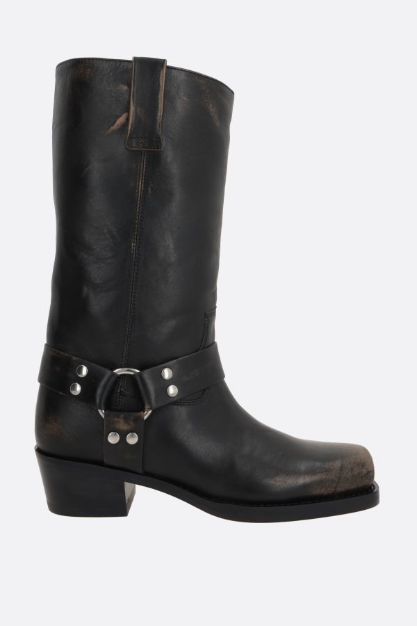 ロングブーツ PARIS TEXAS ROXY BOOTS IN VINTAGE LEATHER