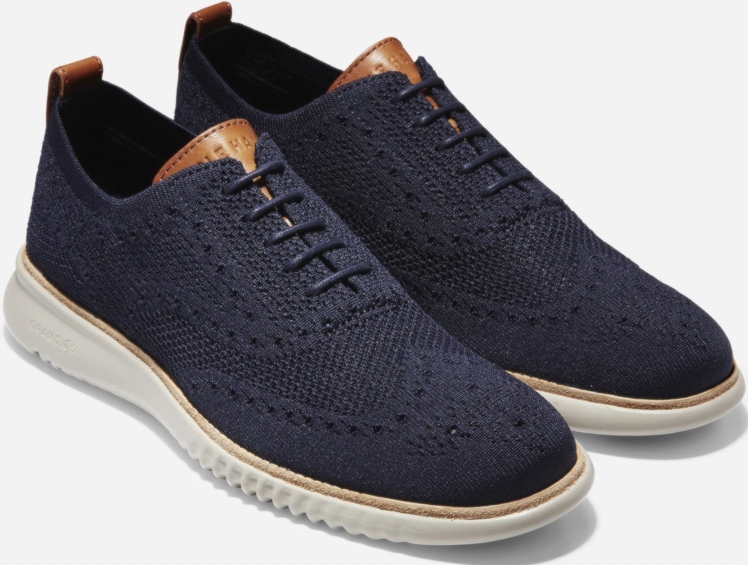 Cole Haan 27.5cm ゼログランド ブルー スニーカー ニット 軽量
