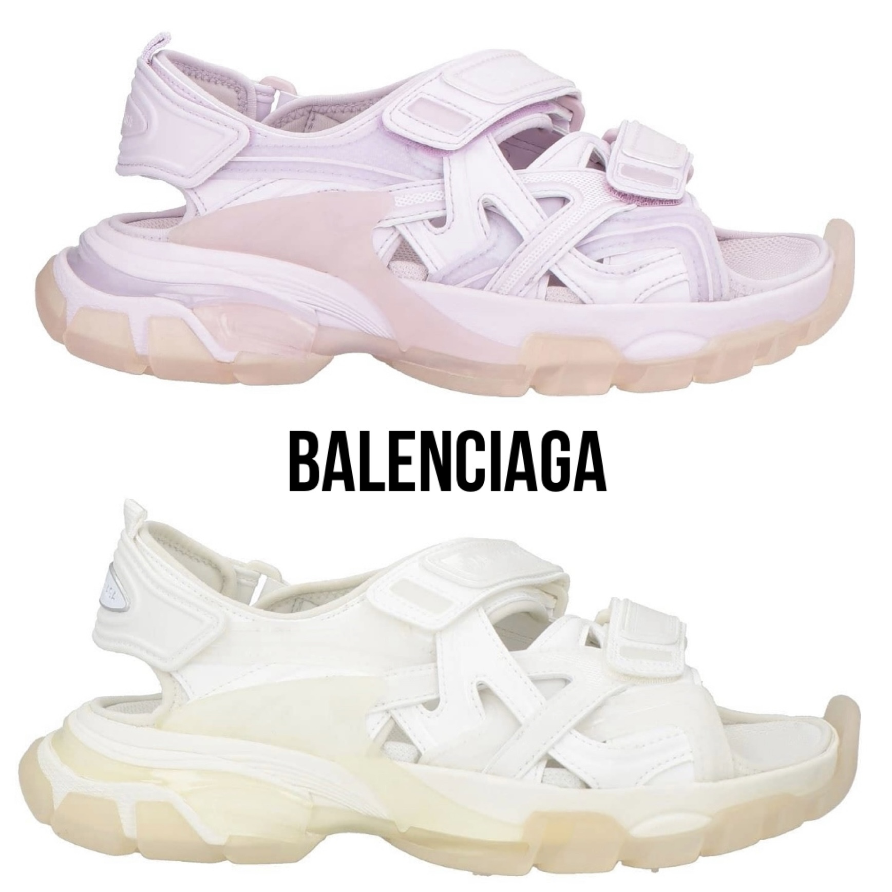 送料関税込み☆BALENCIAGA ロゴ サンダル