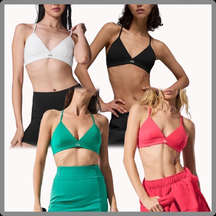 関税負担なし◆ALO Yoga◆Splendor Bra スプレンダーブラ ロゴ