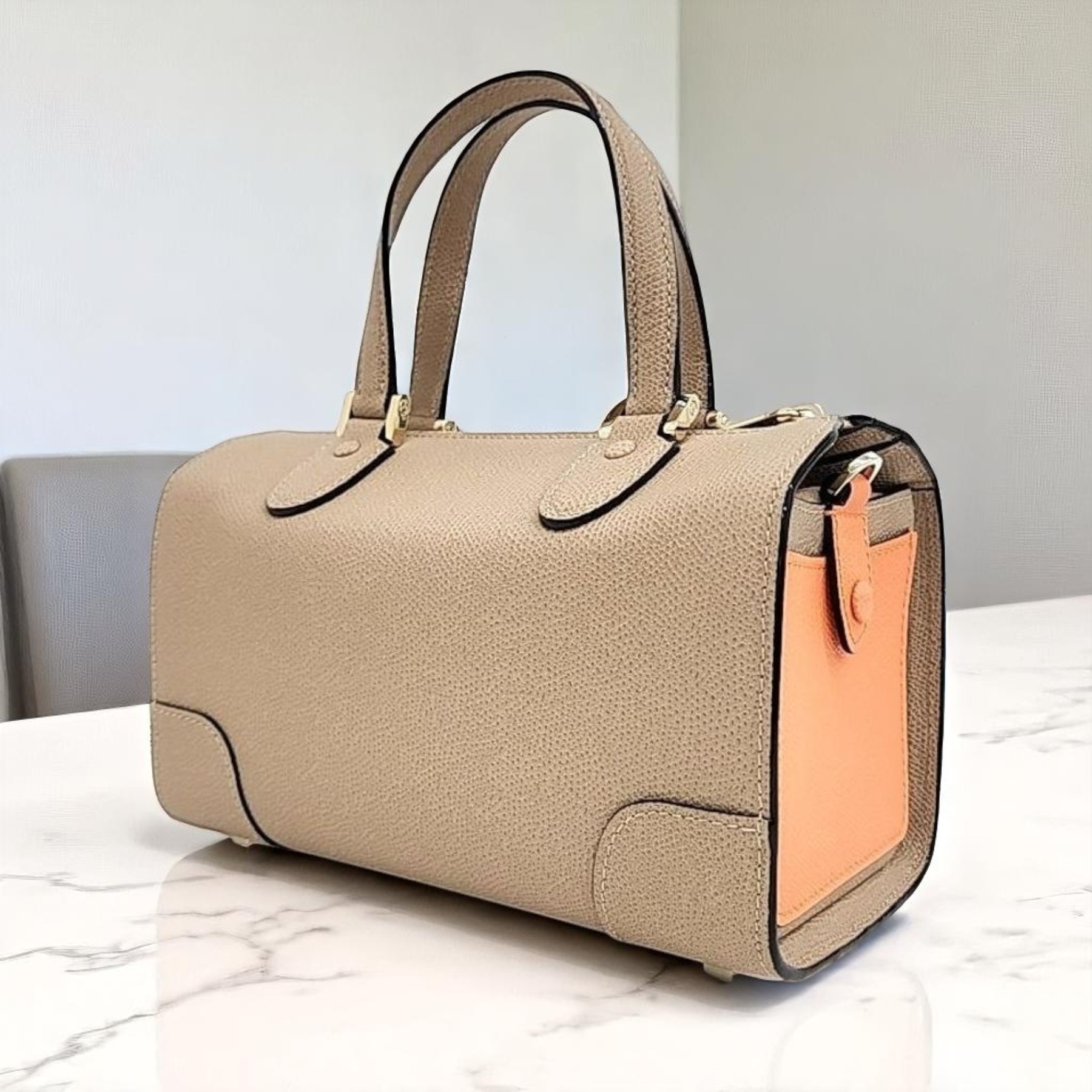 《Valextra》バニラ ボストンバッグ ミニ 中古 美品