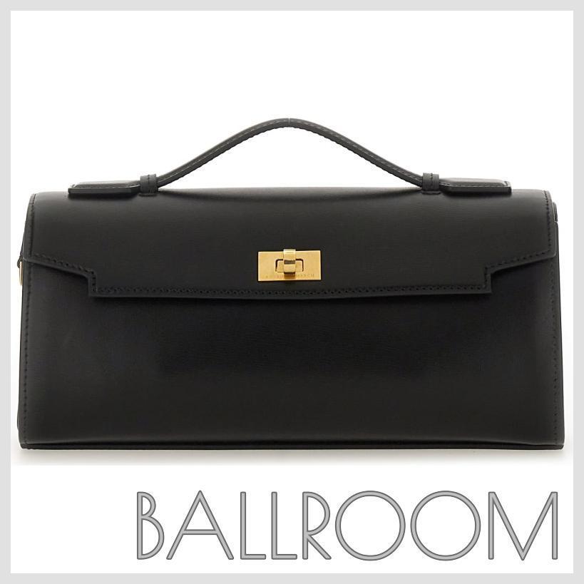 クラッチバッグ ANYA HINDMARCH MORTIMER LEATHER CLUTCH WITH SHOULDER STRAP