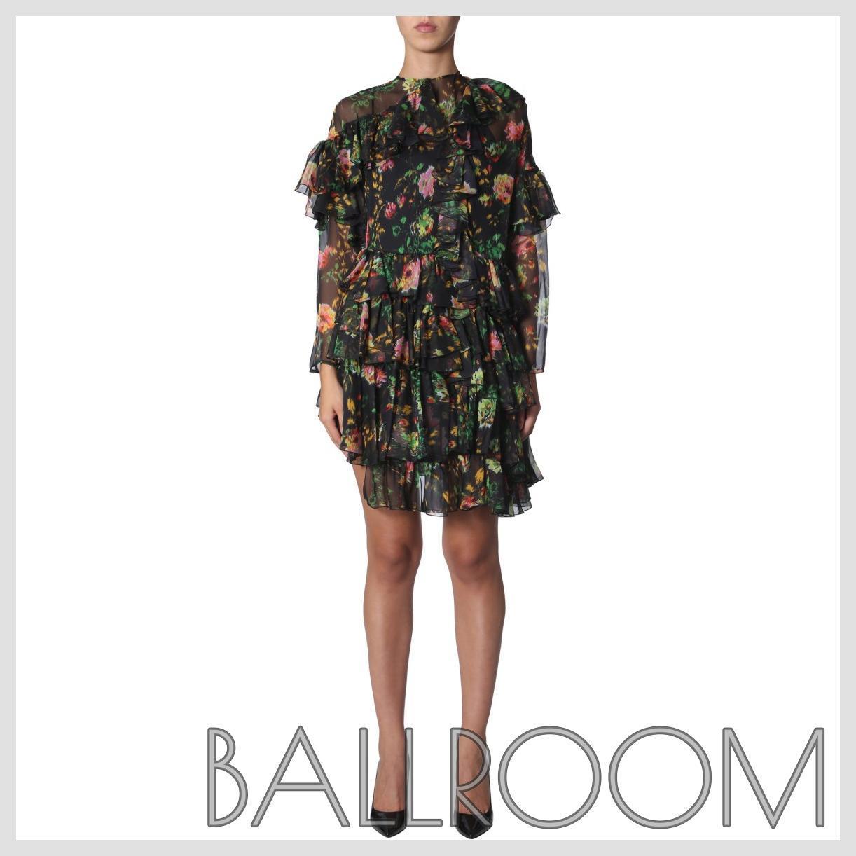 ワンピース MSGM ASYMMETRICAL DRESS WITH FRILL