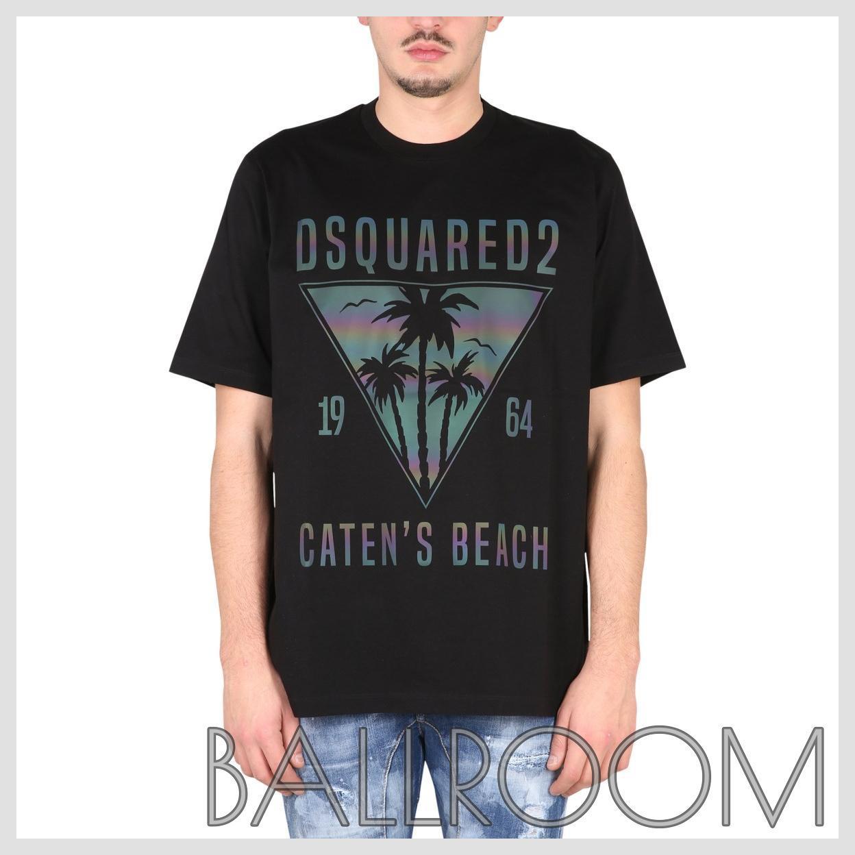 Tシャツ・カットソー D SQUARED2 CATENS BEACH COTTON T-SHIRT
