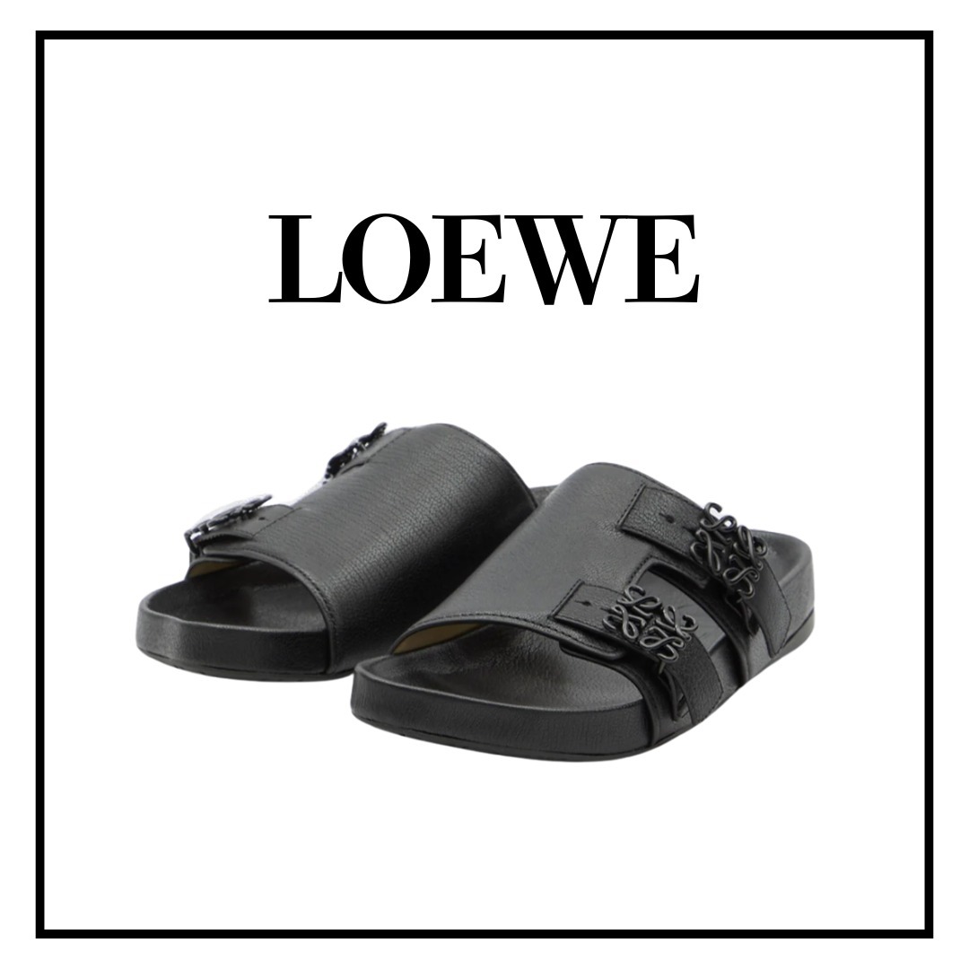 【LOEWE】ロゴプレート スリッポン サンダル