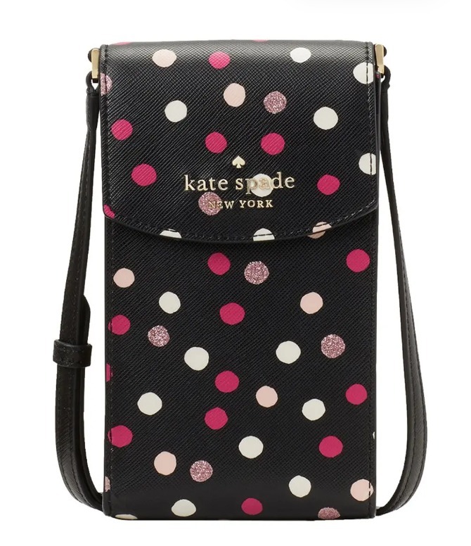 Kate Spade ドット プリント ノースサウス フォン クロスボディ