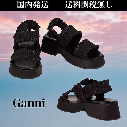 ラバー Ganni(ガニー) サンダル・ミュール(レディース) - 海外