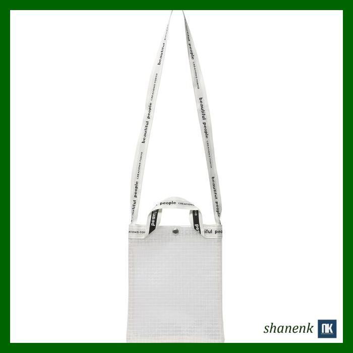 【beautiful people】 PLAID VINYL LOGO TAPE SACOSHE BAG