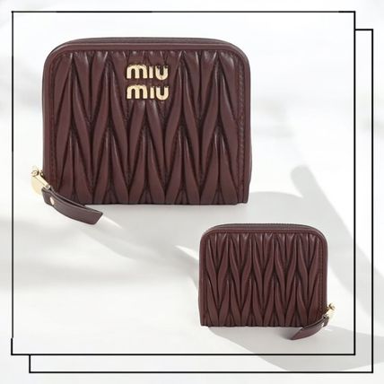 即発可能 MiuMiu マテラッセレザー コインケース BORDEAUX miu ミュウミュウ コインケース マテラッセ 5MM268 N88 F068Z