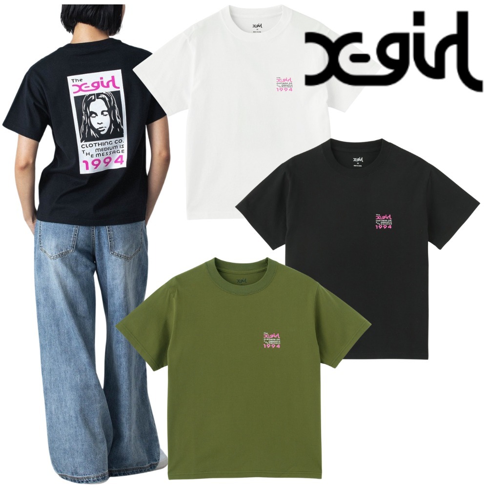 すぐ届く☆X-girl 半袖Tシャツ ボックスロゴ 着まわし力抜群☆