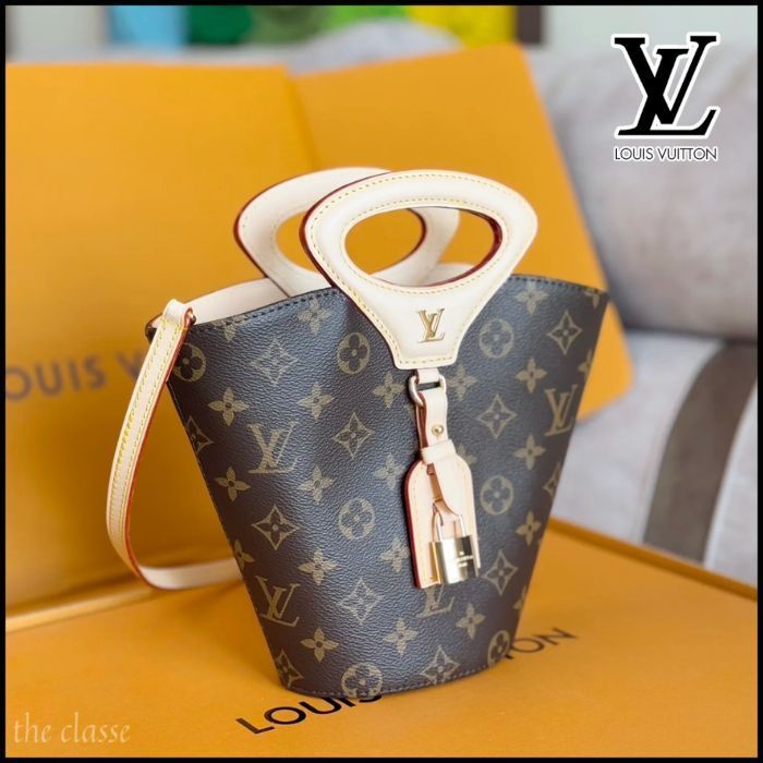 【魅力的な太めハンドル】LV Rivage BB モノグラムハンドバッグ