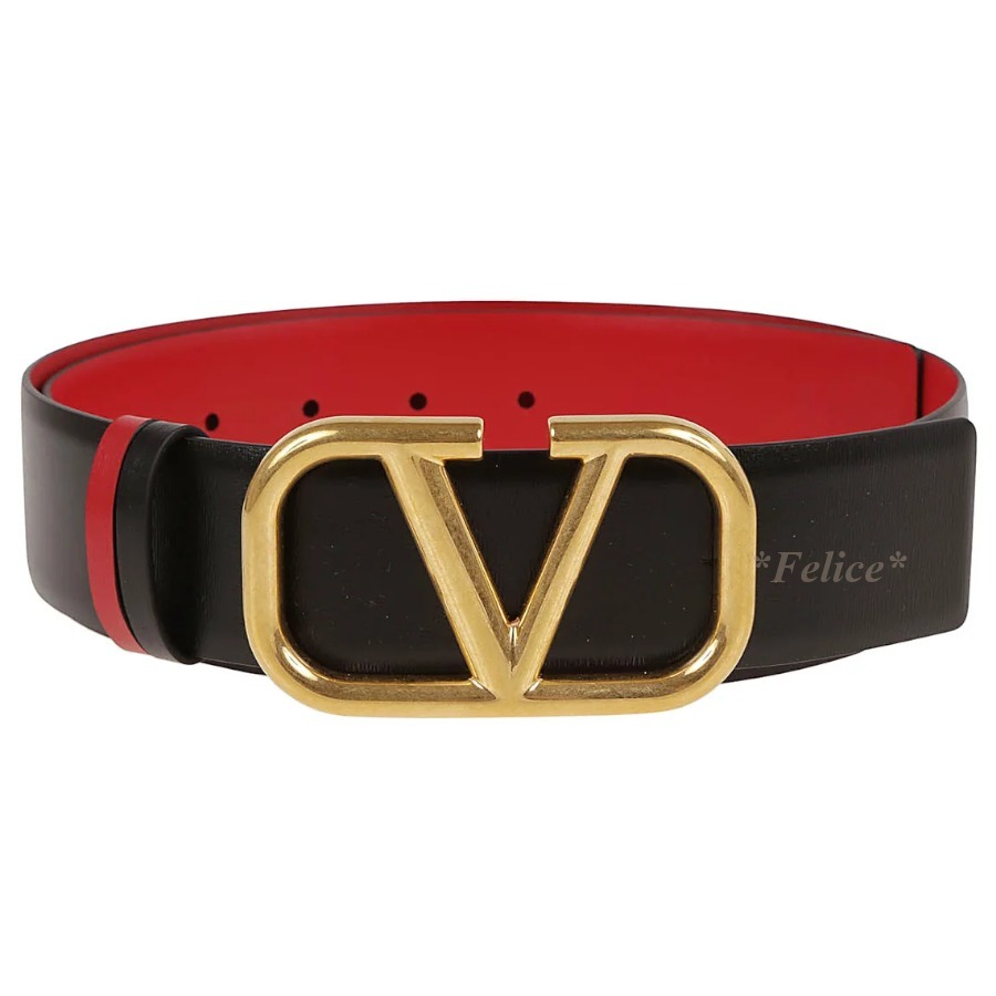 【VALENTINO GARAVANI】 Vロゴ リバーシブル レザーベルト