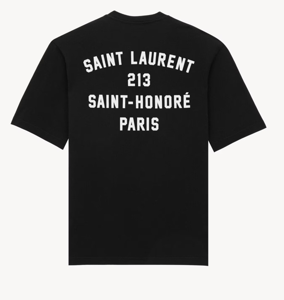 バックロゴがオシャレ《Saint Laurent》Paris Adresse Tシャツ