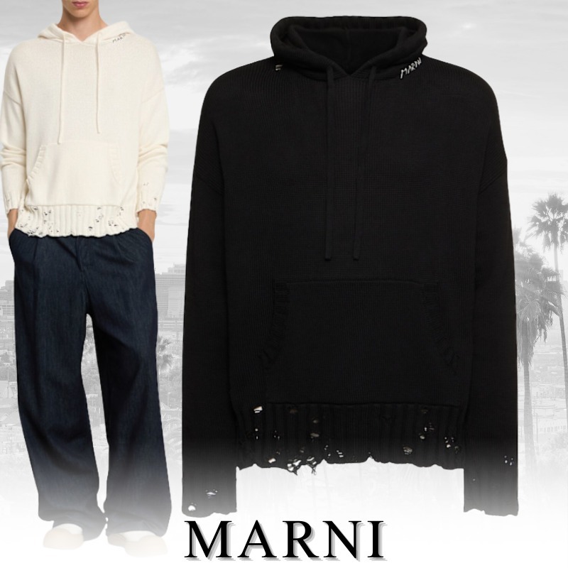MARNI マルニ ディシェベルド調 コットンフーディー