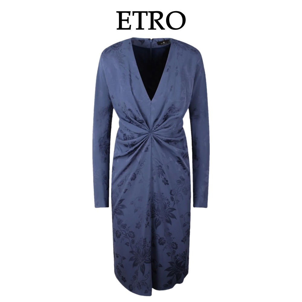 【ETRO】ジャカード ノット ドレス